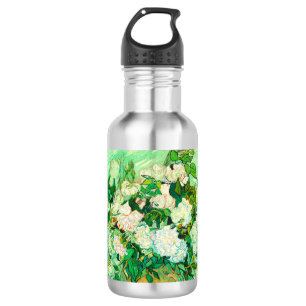 Van Gogh White Roses Edelstahlflasche