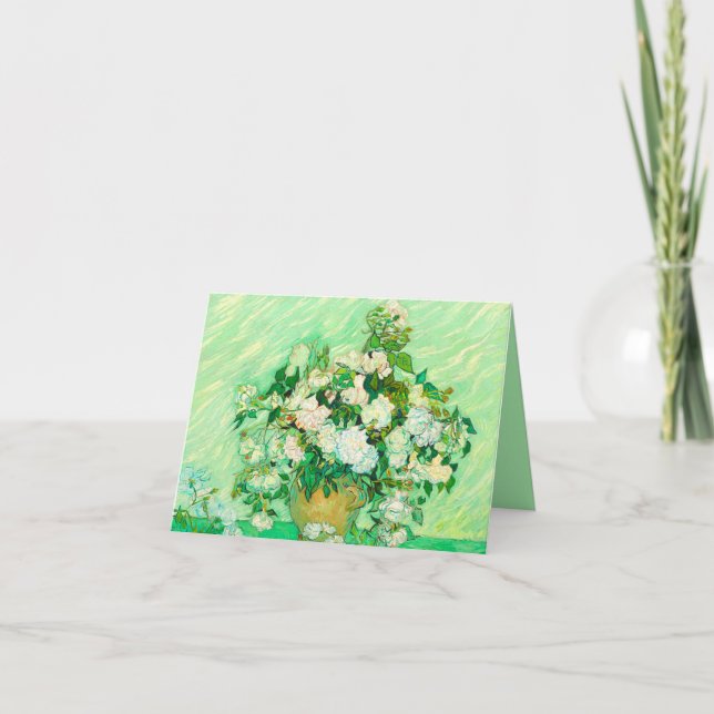 Van Gogh White Roses Einladung (Vorderseite)