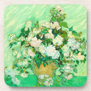 Van Gogh White Roses Getränkeuntersetzer