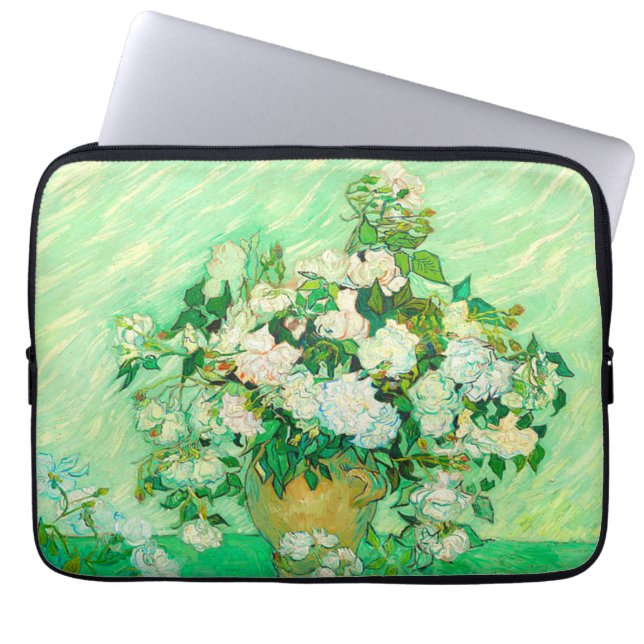Van Gogh White Roses Laptopschutzhülle (Vorderseite)