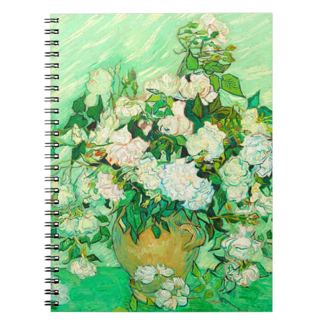 Van Gogh White Roses Notizblock (Vorderseite)