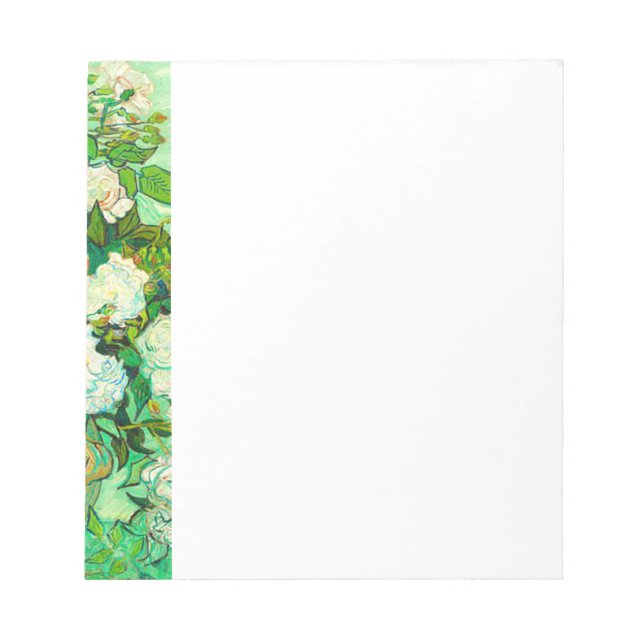 Van Gogh White Roses Notizblock (Vorderseite)