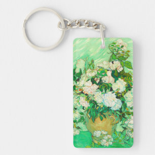Van Gogh White Roses Schlüsselanhänger
