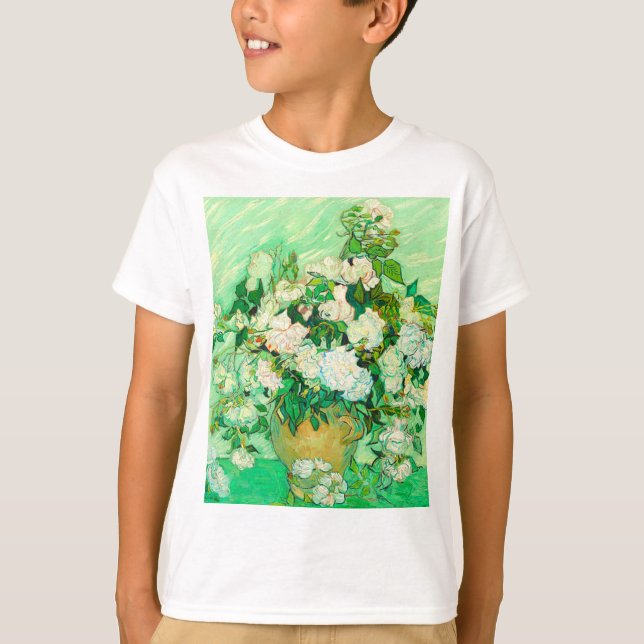 Van Gogh White Roses T-Shirt (Vorderseite)
