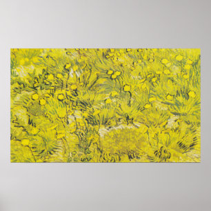 Van Gogh Wiese - Helle gelbe Wildblumen Poster