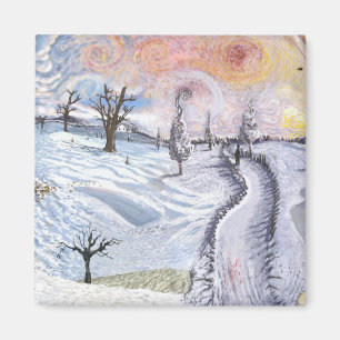 Van Gogh: Winterlandschaft Magnet