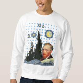Van Gogh with every star I see, stars face art Sweatshirt