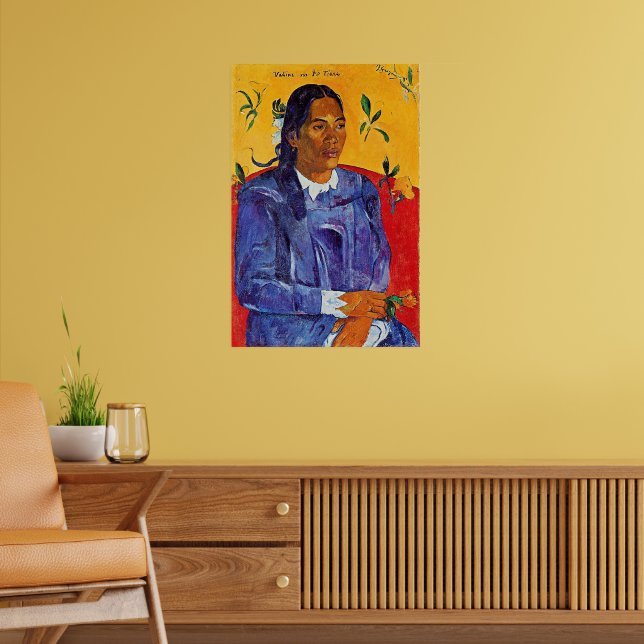Van Gogh - Woman with a Flower Poster (Wohnzimmer 2)