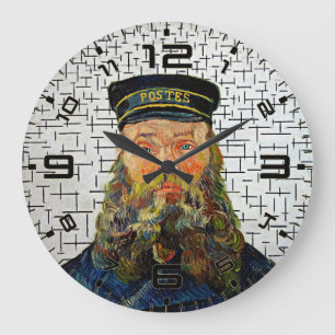 Van Gogh x Mondrian Kunst-Fusions-Wanduhr Große Wanduhr