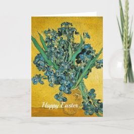 Van Gogh Yellow Irises Vintages Ostern Feiertagskarte