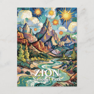 Van Gogh Zion Virgin River Patriarchen Maßgeschnei Postkarte