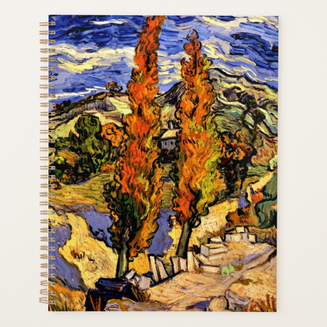 Van Gogh - Zwei Poplars auf einem Hügel Planer (Vorderseite)