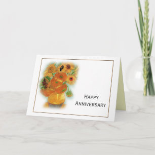 Van Gogh zwölf Sonnenblumen frohes Jubiläum Karte