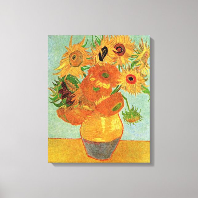 Van Gogh - Zwölf Sonnenblumen Leinwanddruck (Vorderseite)