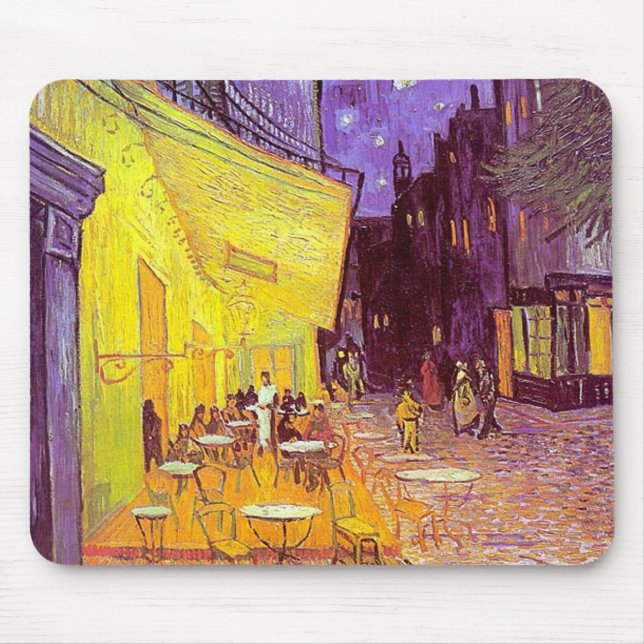 Van- Goghcafé-Impressionist-Malerei Mousepad (Vorne)