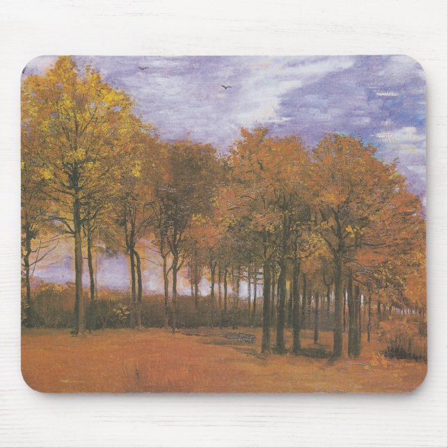 Van- Goghherbst-Fall-Baum verlässt Schicksal Mousepad (Vorne)