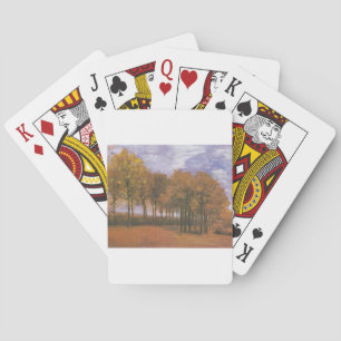 Van- Goghherbst-Fall-Baum verlässt Schicksal Spielkarten
