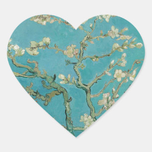 Van Goghs Almond Blossom Herz-Aufkleber