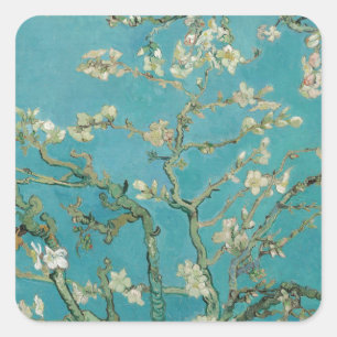 Van Goghs Almond Blossom Quadratischer Aufkleber