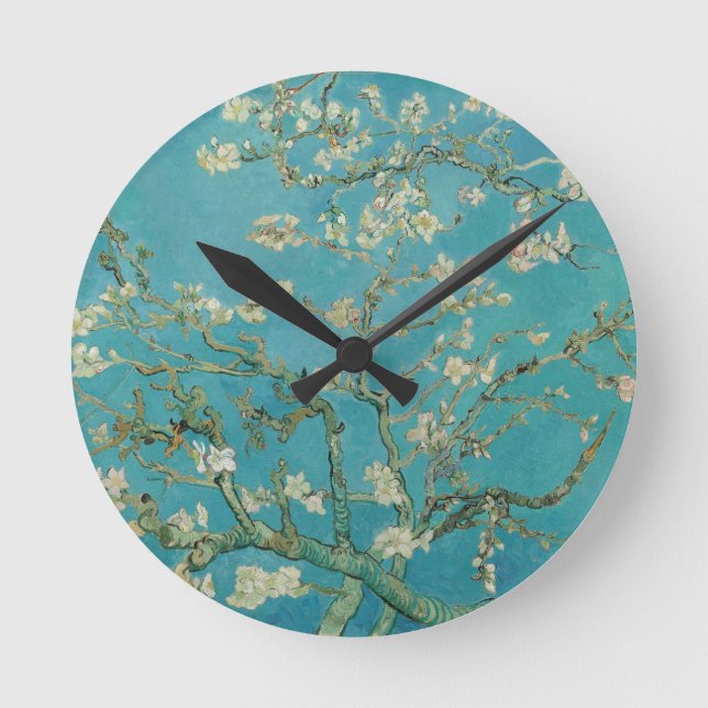 Van Goghs Almond Blossom Runde Wanduhr (Vorderseite)