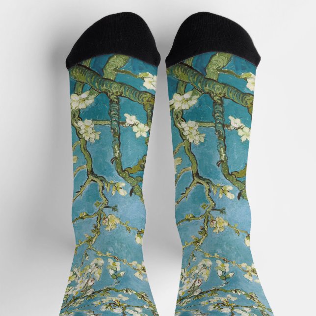 Van Gogh's Almond Blossoms Klassischer Impressioni Socken (Oben)