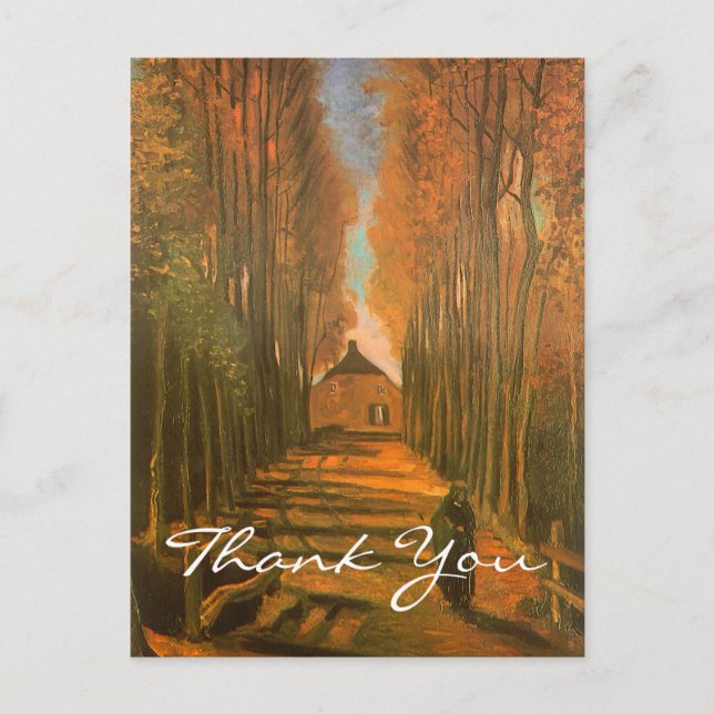 Van Gogh's Avenue of Poplars Postkarte (Vorderseite)