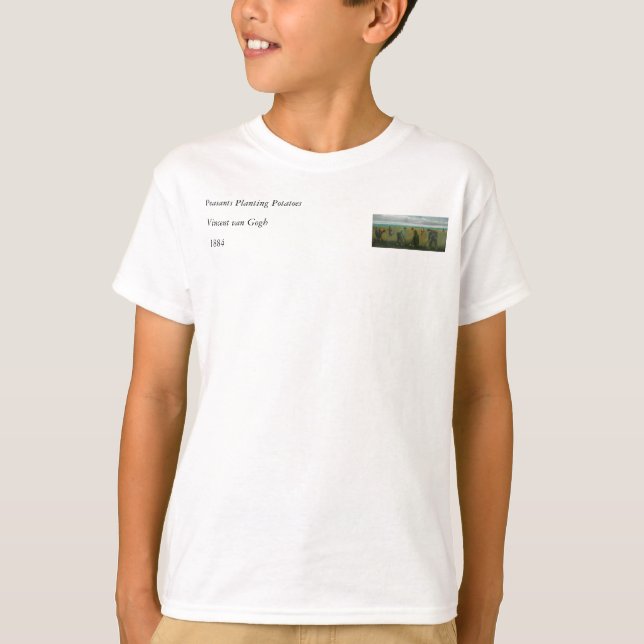 Van Gogh's Bauern oder Bauer, die Kartoffeln pflan T-Shirt (Vorderseite)