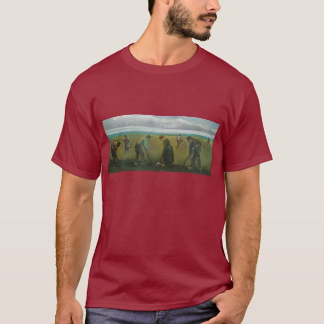 Van Gogh's Bauern oder Bauer, die Kartoffeln pflan T-Shirt (Vorderseite)