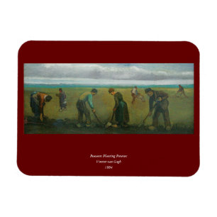 Van Goghs Bauern oder Landwirte beim Kartoffelpfla Magnet