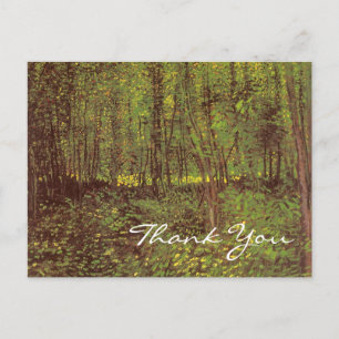 Van Gogh's Bäume und Unterwachstum Postkarte