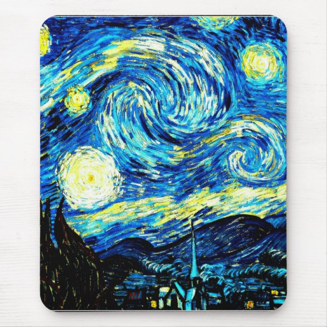 Van Gogh's berühmtes Gemälde, Starry Night Mousepad (Vorne)