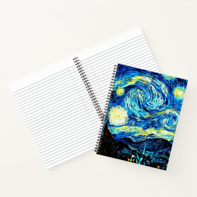 Van Gogh's berühmtes Gemälde, Starry Night, Notizbuch (Innenseite)
