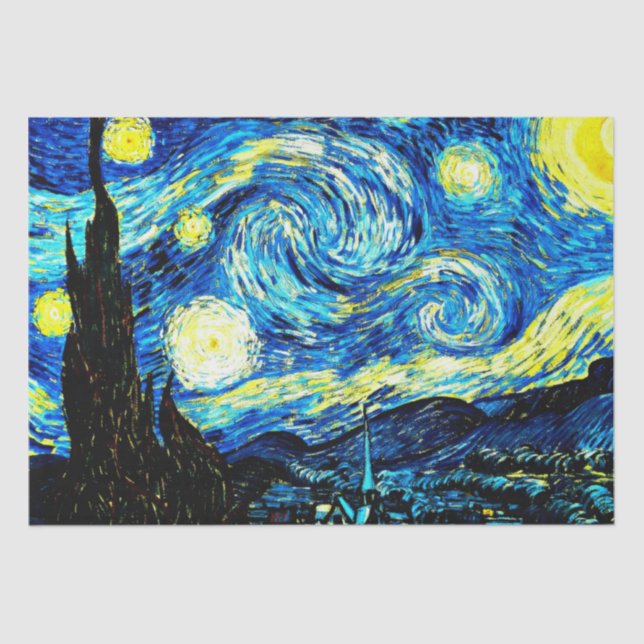 Van Gogh's berühmtes Gemälde, Starry Night, Seidenpapier (Vorderseite)