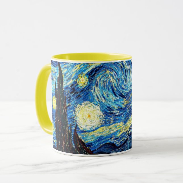 Van Gogh's berühmtes Gemälde, Starry Night Tasse (Vorderseite Links)