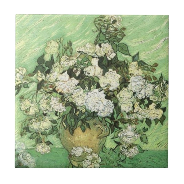 Van Gogh's Blume in Vase Fliese (Vorderseite)
