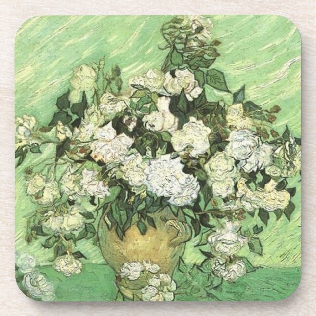 Van Gogh's Blume in Vase Getränkeuntersetzer (Vorderseite)