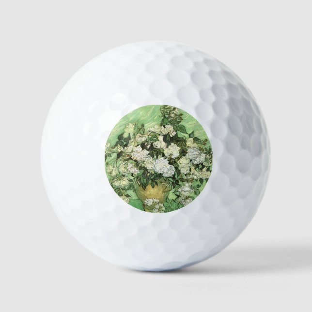 Van Gogh's Blume in Vase Golfball (Vorderseite)