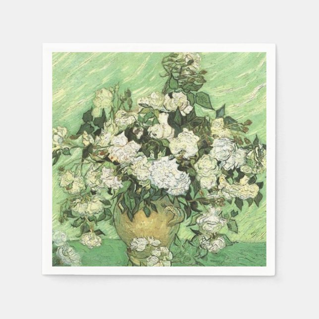 Van Gogh's Blume in Vase Serviette (Vorderseite)