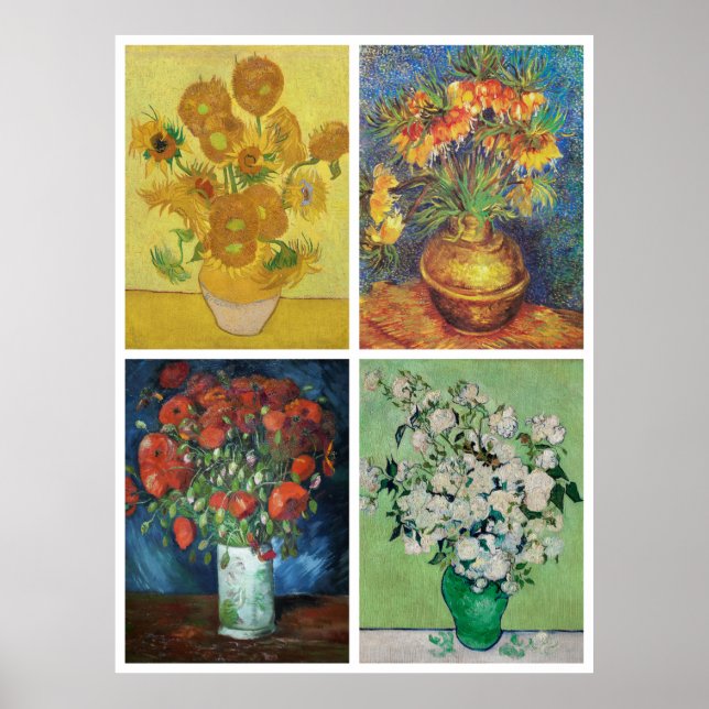 Van Goghs Blumen Poster (Vorne)