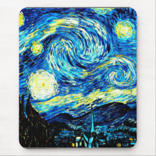 Van Gogh's famous painting, Starry Night Mousepad