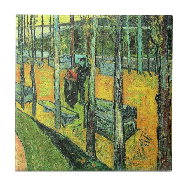 Van Gogh's Gemälde, Alychamps, Herbst Fliese (Vorderseite)