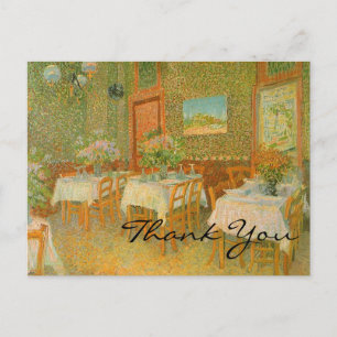 Van Gogh's Inneres eines Restaurants Postkarte