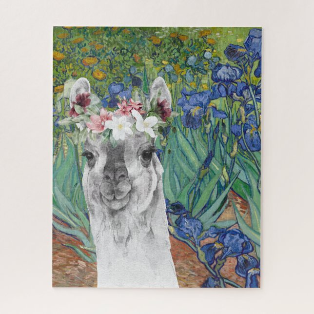 Van Gogh's Ire und der Extravagante Llama Puzzle (Vertikal)
