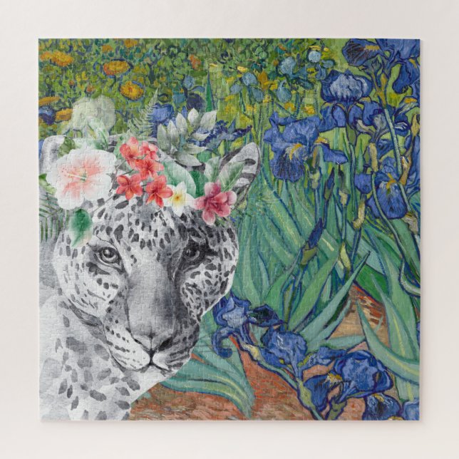 Van Gogh's Ire und Extravagant Leopard Puzzle (Vertikal)