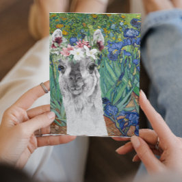Van Gogh's Ire und Extravagante Llama Grußkarte