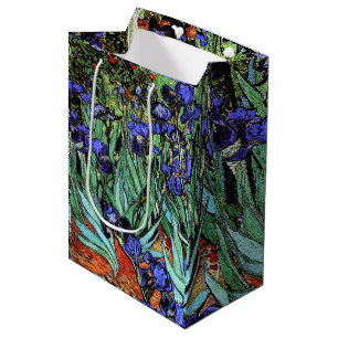 Van Goghs Iris-Blumen-Blumen-Geschenktasche Mittlere Geschenktüte