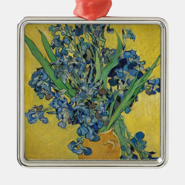 Van Gogh's Iris Ornament Aus Metall (Vorne)