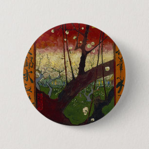 Van Gogh's Japonaiserie nach Hiroshige Button