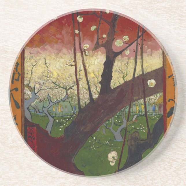 Van Gogh's Japonaiserie nach Hiroshige Untersetzer (Vorne)