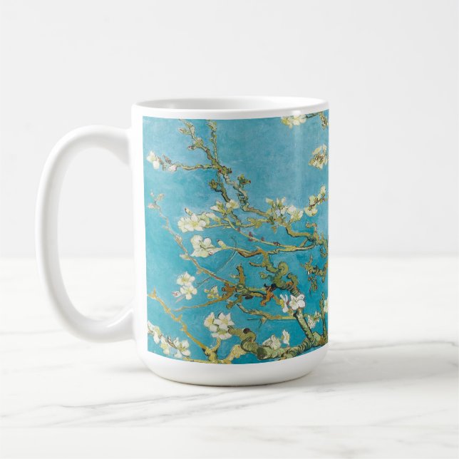 Van Goghs lebhaftes türkisfarbenes Blaues Almond B Kaffeetasse (Links)